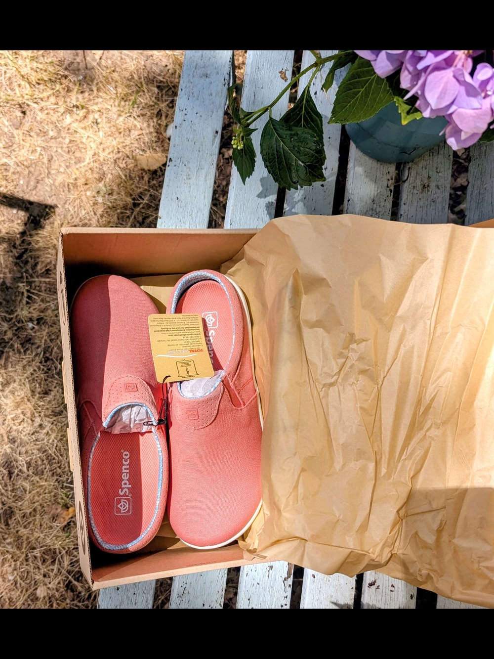 Waco Shoe Company Spenco Coral Pink Slip-On Casual Shoes - Picture 8 of 8